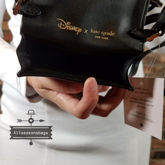 Kate Spade New York Disney Minnie Mouse North South Flap Phone Crossbody POLKA - Picture 8 of 10
